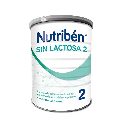 Nutribén Sin Lactosa 2 Leche en polvo de Continuación para bebés intolerantes a la lactosa - A partir de 6 meses- 1 unidad 400g