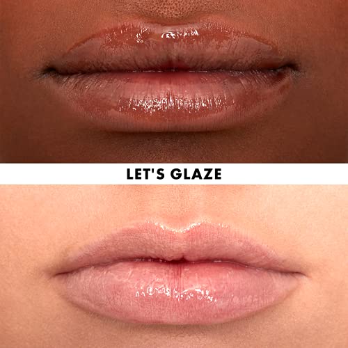 NYX Professional Makeup Gloss voluminizador Filler Instinct, Brillante, Hidratante, Fórmula vegana, 2,5 ml, Tono: Let's Glaze
