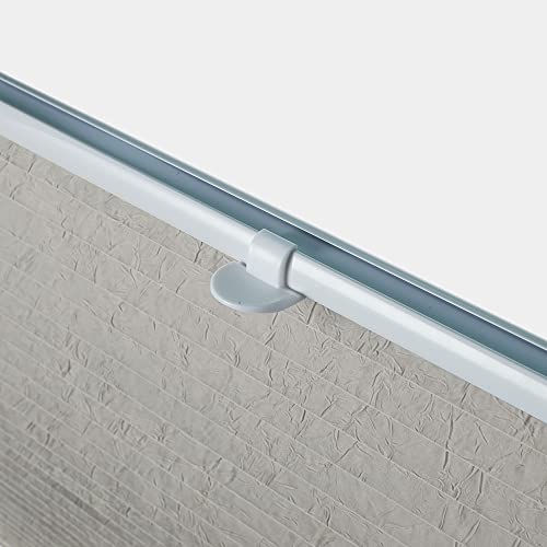 OBdeco Rolloworld - Estor plisado para ventanas y puertas (montaje sin taladros, efecto arrugado, 45 x 130 cm), color gris claro