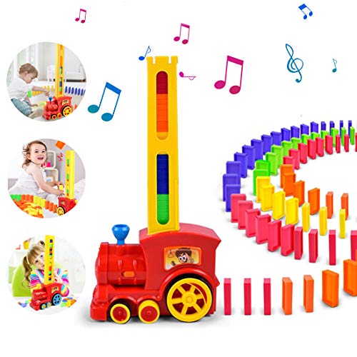 OBEST Tren eléctrico Domino, Juego automático de distribución de Rally, Juguete Educativo para la Primera Infancia Adecuado para niños Mayores de 3 años