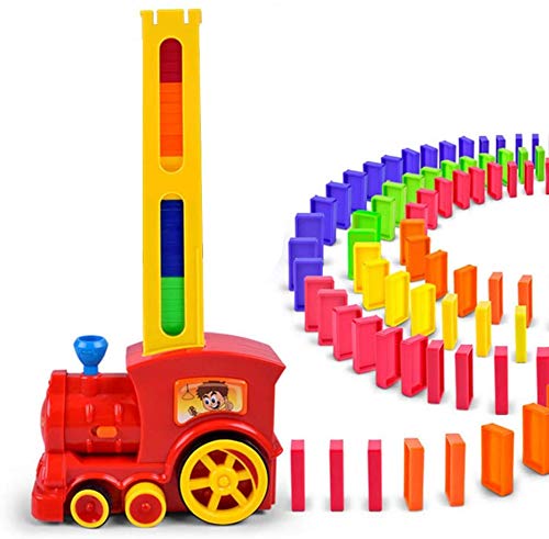 OBEST Tren eléctrico Domino, Juego automático de distribución de Rally, Juguete Educativo para la Primera Infancia Adecuado para niños Mayores de 3 años