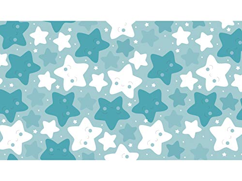 Oedim - Alfombra Infantil Estrellitas Azules PVC | 95 cm x 120 cm | Moqueta PVC | Suelo vinilico | Decoración del Hogar | Diseño Moderno, Original, Creativos