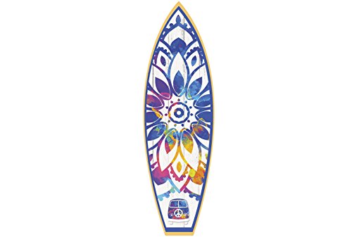 Oedim Tabla de Surf Mandala | 150x45cm | Fabricado en Vinilo Adhesivo Resistente y Económico | Pegatina Adhesiva Decorativa de Diseño Elegante