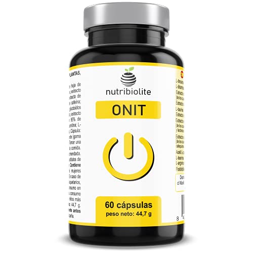 ONIT - Nootrópico Natural Potenciador Cognitivo, Incrementa tu Concentración Memoria y Motivación, Extractos de 5 Plantas + 5 Aminoácidos + Fosfatidilserina + Bitartrato de Colina, Vegano Sin Gluten