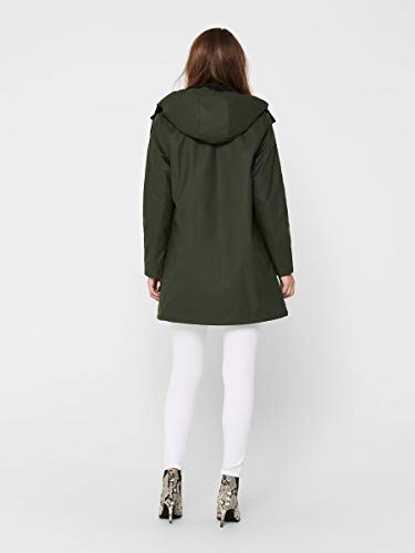 Only ONLSALLY Raincoat CC OTW Abrigo, Verde (Rosin), L para Mujer