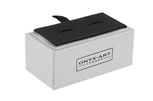 Onyx Art mancuerna de par - barco de vela en caja de regalo CK640