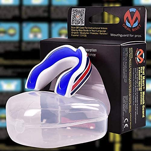 Oral Mart Protector bucal deportivo para karate, boxeo, artes marciales, fútbol, MMA, Sparring, hockey, rugby, BJJ, Muay Thai, fútbol