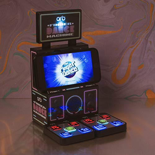 ORB Juegos Retro Arcade Finger Dance Mat Máquina de Consola de Mano Compatible con iPhone, Samsung y Otros Smartphones, Color: (Magnum Brands Group OR-FINGDNCE)