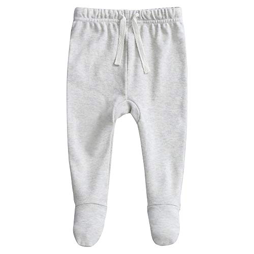 Owlivia 100% algodón orgánico bebé niña 2-Pack Wiggle Pant Jogging Pant