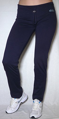 Pantajazz - Pantalones de cintura baja rectos deportivos para fitness, Danza gimnasia, Pilates, Walking de algodón elástico para mujer, turquesa, 38