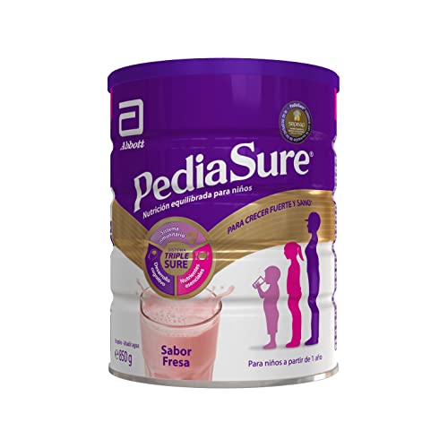 PediaSure Complemento Alimenticio para Niños, Sabor Fresa, con Proteínas, Vitaminas y Minerales - 850 gr