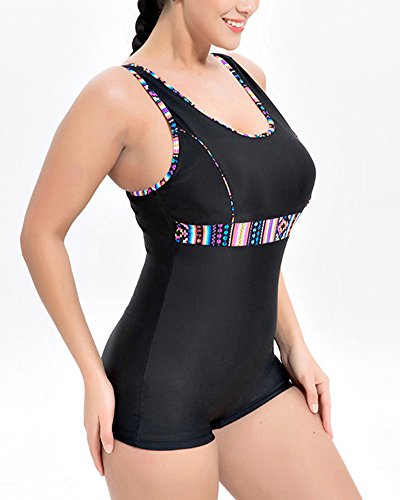 PengGengA Mujer Deporte Casual Bikini Tallas Grandes Bañadores Slim Fit Traje De Baño Negro 56