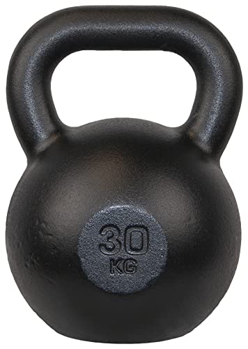 Pesa rusa de hierro fundido Heavy Weight Kettle Bell para entrenamiento de fuerza y cardio, 30 kg de peso