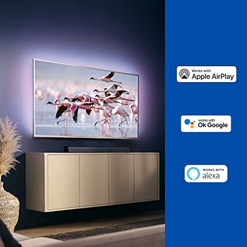 Philips Barra de Sonido para TV con Subwoofer Integrado/Altavoz Bluetooth, 2.1 Canales, 200 W, Dolby Audio, HDMI ARC, DTS Play-Fi, Asistente de Google y Alexa - Home Cinema Philips TAB8205/10