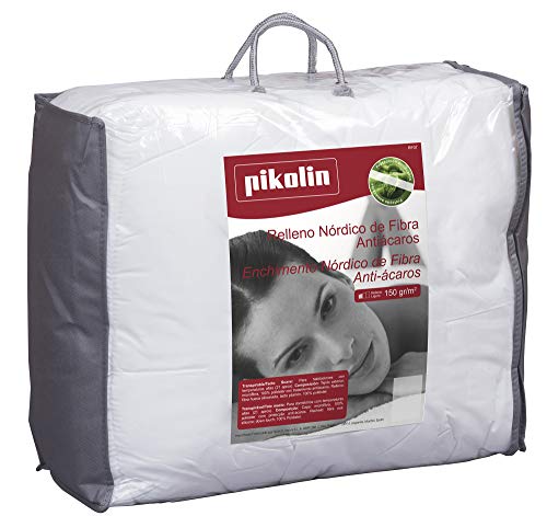 Pikolin Home - Edredón nórdico de fibra con tratamiento antiácaros para primavera/verano de 150 gr/m² para cama de 150/160 (240x220 cm)