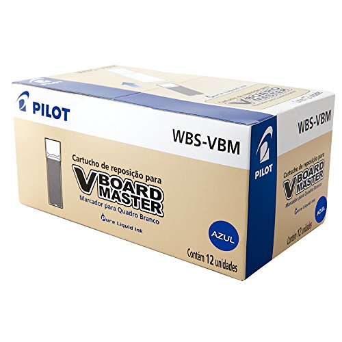 Pilot - Cartucho WBS-VBM - Recambio para rotulador pizarra V-Board Master , 12 unidades, Negro