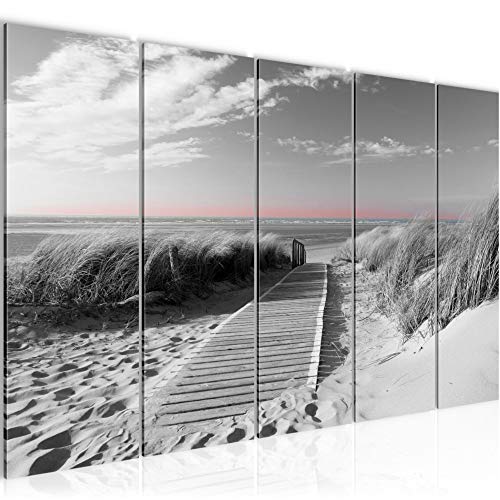 Playa decoración de la pared mesa y Mar - 150 x 60 cm Vista de impresión en lienzo Salón Apartamento - listo para colgar - 604056c