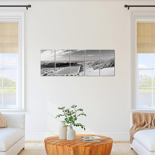 Playa decoración de la pared mesa y Mar - 150 x 60 cm Vista de impresión en lienzo Salón Apartamento - listo para colgar - 604056c