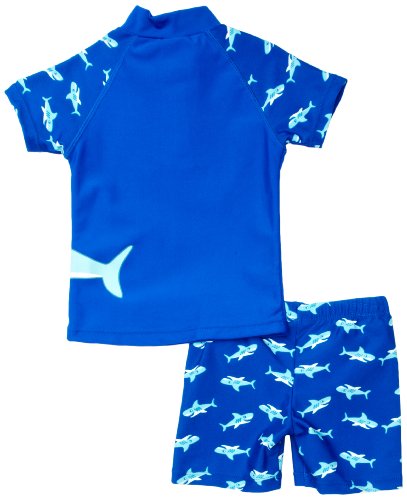 Playshoes Shark UV Protection Bath Set Traje De Baño, Azul (Original), 86-92 para Niños