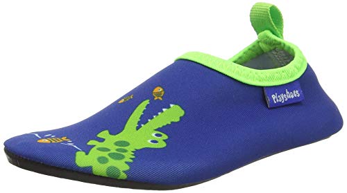 Playshoes Zapatillas de Agua con protección UV Cocodrilo, Zapatos para Playa Unisex niños, Azul (Marine 11), 24/25 EU