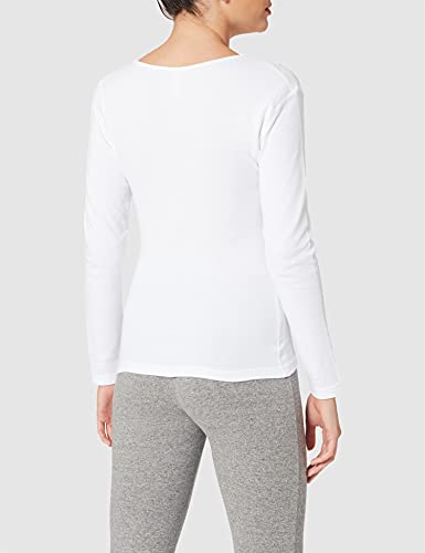Playtex Camiseta M/L 100% algodón térmica Camiseta, Mujer, Blanco (Blanco 000), 40 (Tamaño del fabricante:M)