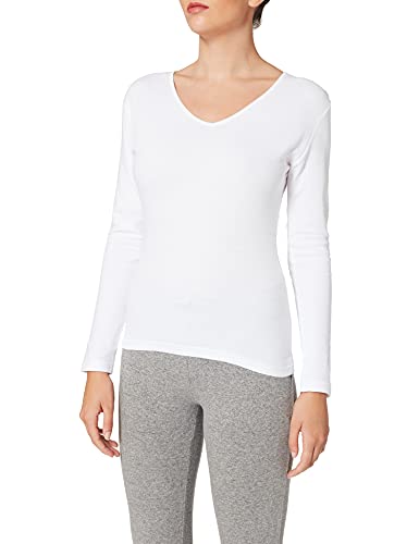 Playtex Camiseta M/L 100% algodón térmica Camiseta, Mujer, Blanco (Blanco 000), 40 (Tamaño del fabricante:M)