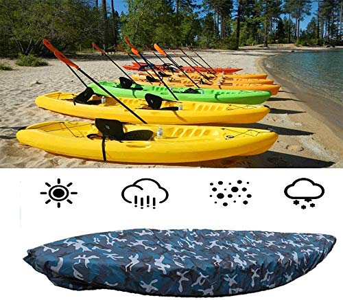 POFET - Funda profesional impermeable para kayak canoa, para almacenamiento al aire libre, protección contra el polvo UV protector protector para barco de pesca,canoa (apto para kayak de 4 x 4,5 m)