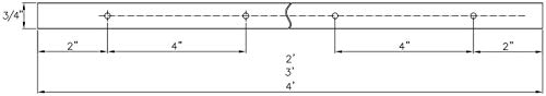 POWERTEC 71067 Perfil de doble corte universal T-Track con agujeros de montaje pretaladrados, 71372