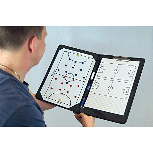 Precision K-REY-TR825 Pro-Carpeta táctica para Entrenadores de fútbol Sala, Unisex, Negro, Talla única