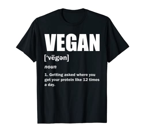 Pregunta diaria de proteína de definición vegana divertida Camiseta