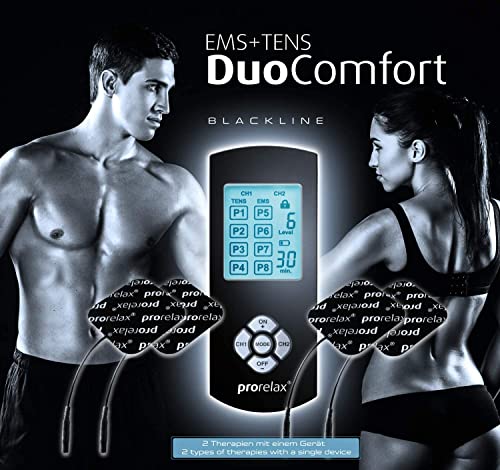 Prorelax - Duo Comfort"Blackline", estimulador muscular eléctrico con EMS + TENS
