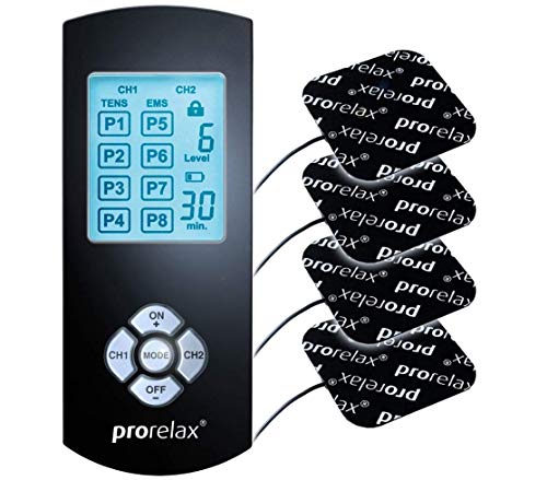 Prorelax - Duo Comfort"Blackline", estimulador muscular eléctrico con EMS + TENS