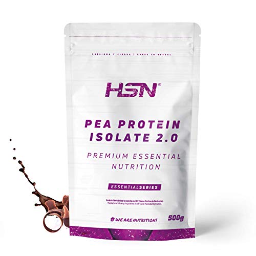 Proteína de Guisante Aislada de HSN | Sabor Chocolate 2 Kg = 67 Tomas por Envase | 100% Vegana | Pea Protein Isolate | No-GMO, Sin Gluten, Sin Soja ni Azúcares añadidos