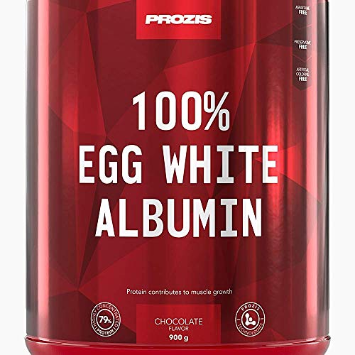 Prozis 100% Egg White Albumin, Sabor Chocolate - 900 gr