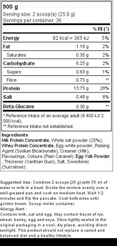 Prozis Pancake + Protein: Tortitas de avena con proteína, Crema de cacahuete - 900 g