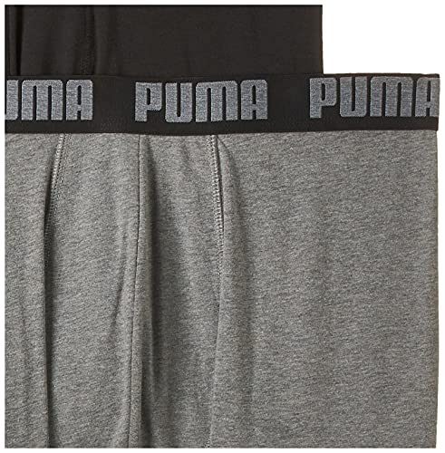 Puma Basic Boxer 2p, Hombre, Gris (Dark Grey Mélange/Black 691), M