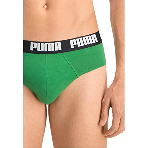 PUMA Basic Men's Briefs (2 Pack) Ropa Interior, Verde, M (Pack de 2) para Hombre