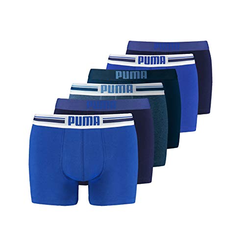 Puma Placed Logo - Pack de 2 bóxers para hombre, color azul, talla XL