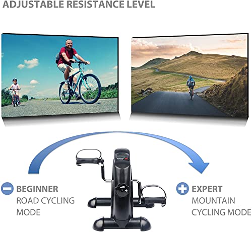 QKFON Mini bicicleta de fitness 3 en 1 para el hogar, para ejercitar brazos y piernas, aparato de deporte, para el hogar o la oficina
