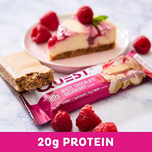 Quest Nutrition White Chocolate Raspberry Quest Bar - Pack of 12 Bars