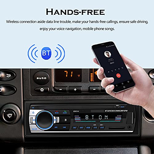 Radio Coche Bluetooth, Andven Manos Libres Radios para Coche Apoyo FM Función, Autoradio Estéreo con USB / SD / AUX / Control Remoto