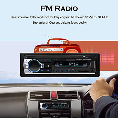 Radio Coche Bluetooth, Andven Manos Libres Radios para Coche Apoyo FM Función, Autoradio Estéreo con USB / SD / AUX / Control Remoto