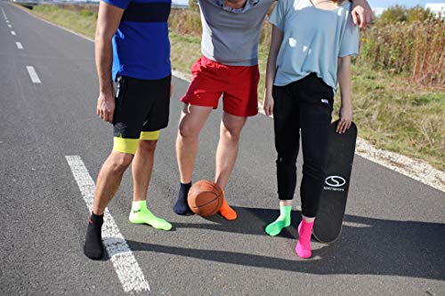 Rainbow Socks - Hombre Mujer Calcetines de Deporte Neon - 6 Pares - Multicolor - Talla UE 39-41
