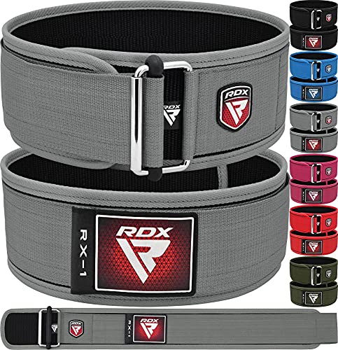 RDX Gimnasio Cinturón 4” Soporte Lumbar autobloqueante para la Espalda Cinturón Musculacion Peso Entrenamiento Cinturones Pesas Levantamiento Halterofilia Powerlifting Equipo de Gimnasio en casa