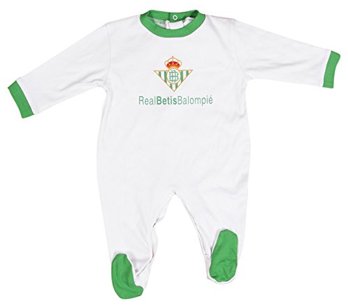 Real Betis Balompié Pelbet Pelele, Bebé-Niños, Multicolor (Blanco / Verde), 18