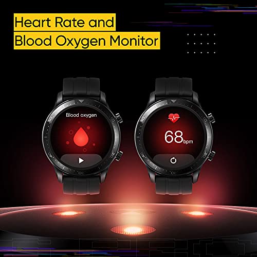 realme Watch S Pro Smartwatch, Pantalla táctil AMOLED, 14 días de duración de la batería, GPS de doble satélite, Resistencia al agua de 5 ATM, Monitor de Oxígeno en Sangre y frecuencia cardíaca