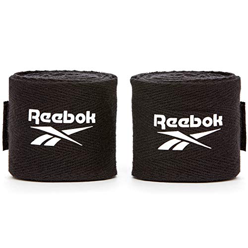Reebok Guantes de Boxeo - Oro/Negro, 12oz Boxing Gloves + Wraps Set
