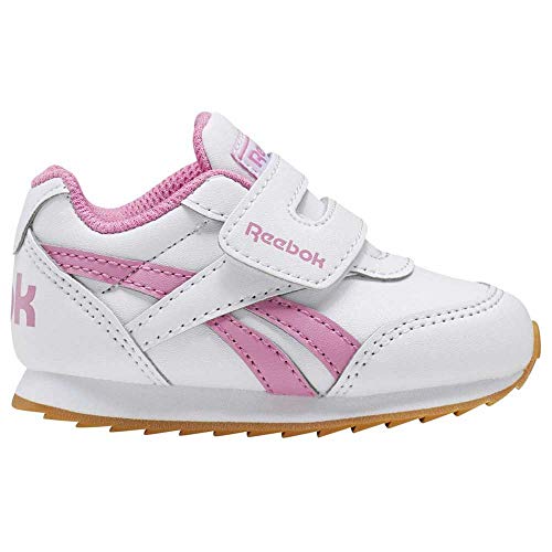 Reebok Royal Cljog 2 KC, Running Shoe Niñas, White/Posh Pink/Gum, 20 EU