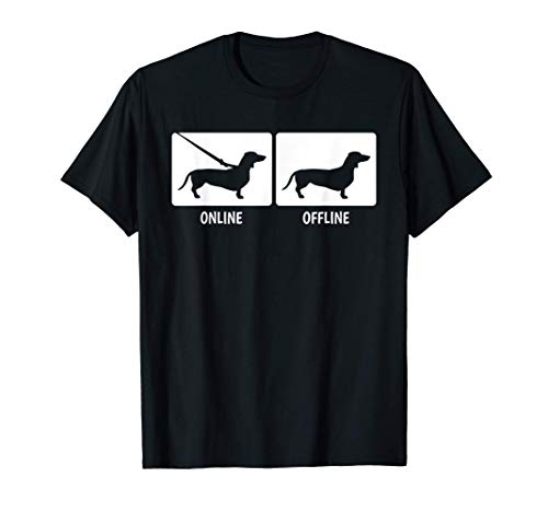 Regalo de silueta de perro Dachshund dachshund online Camiseta