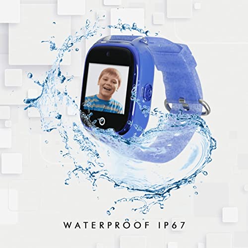 Reloj con GPS para niños SaveFamily Superior acuático con cámara. Smartwatch con botón SOS, Permite Llamadas y Mensajes. Resistente al Agua Ip67. App SaveFamily. Azul.